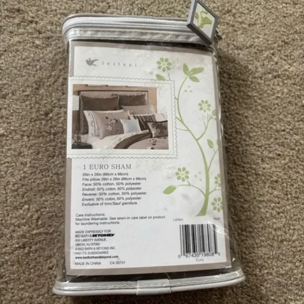 Leilani 1 Euro Sham Bed Bath & Beyond *New*